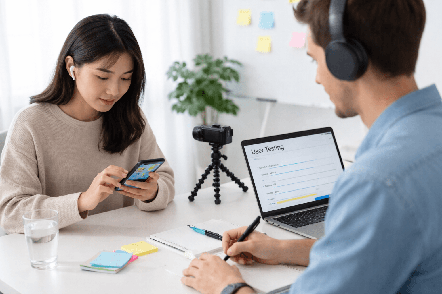 User Testing - 사용자가 테스트를 진행하는 모습